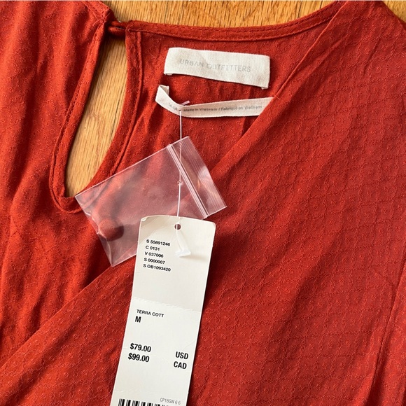 NWT Urban Outfitters Long Sleeve Romper with Tie Waist - Picture 7 of 7